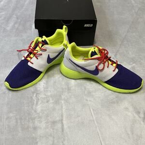 Nike Roshe Run Shoes Mens 7.5 / W 9 Custom White Purple Neon 943711-991 NIKEID